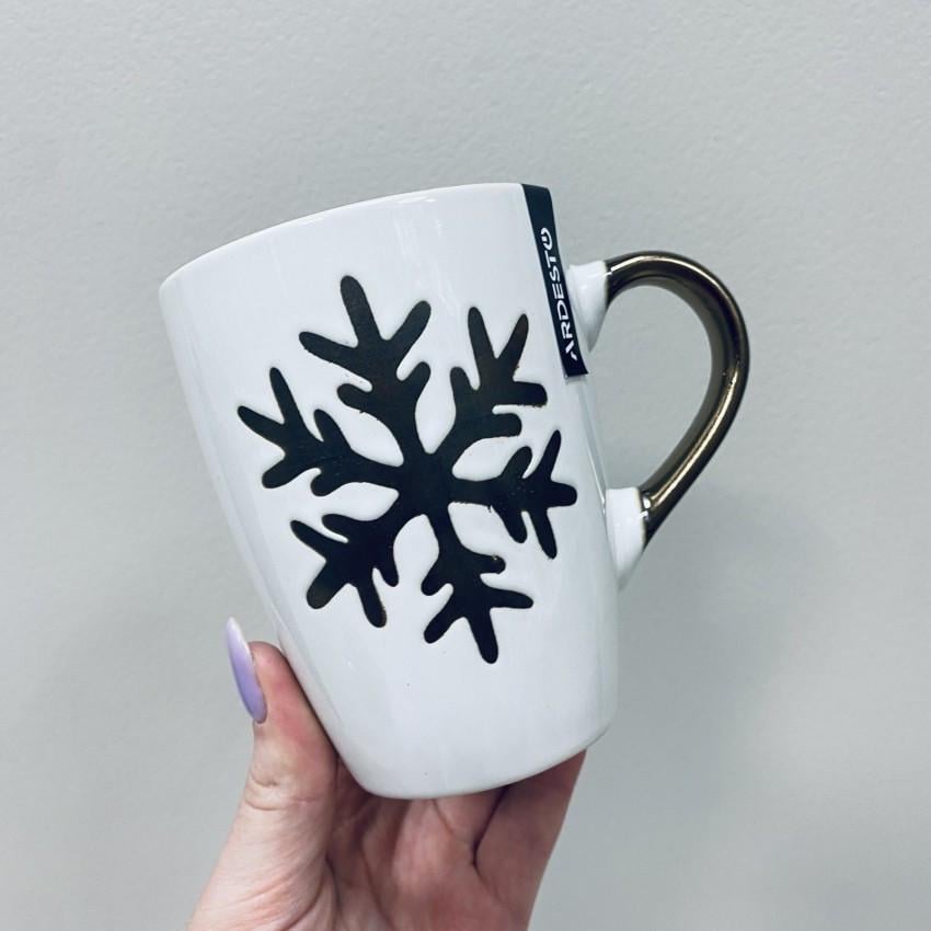 Чашка Ardesto AR3059AS SnowFlake керамическая 320 мл Белый (2389761247) - фото 2 Чашка Ardesto AR3059AS SnowFlake керамическая 320 мл Белый (2389761247) - фото 2