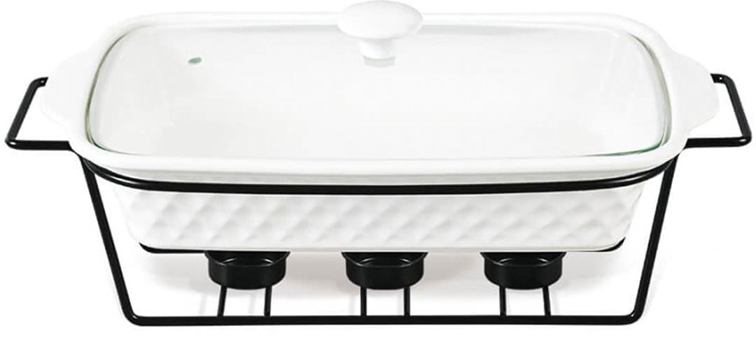 Мармит прямоугольный Maestro 40 см 2,5 л Белый (MR-11659-73)