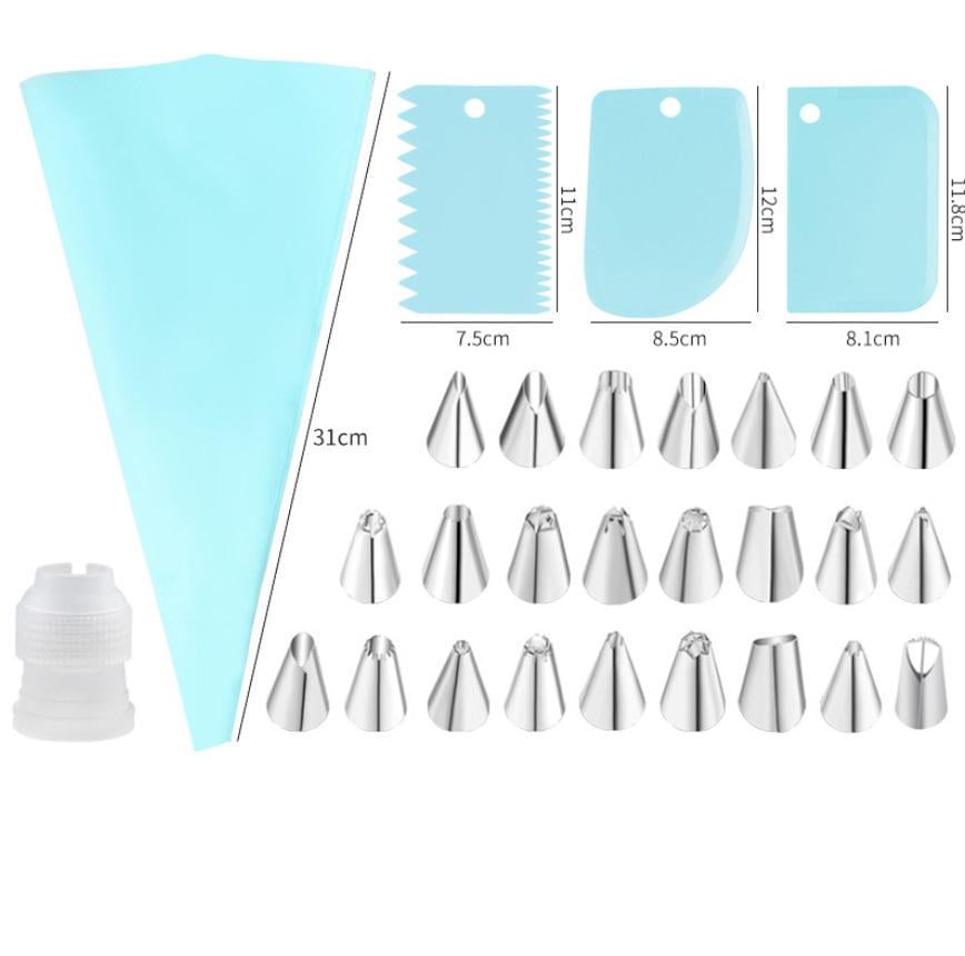 Мешок кондитерский с насадками 14 916 31 см 29 пр. Голубой (4998074) - фото 2 Мешок кондитерский с насадками 14 916 31 см 29 пр. Голубой (4998074) - фото 2