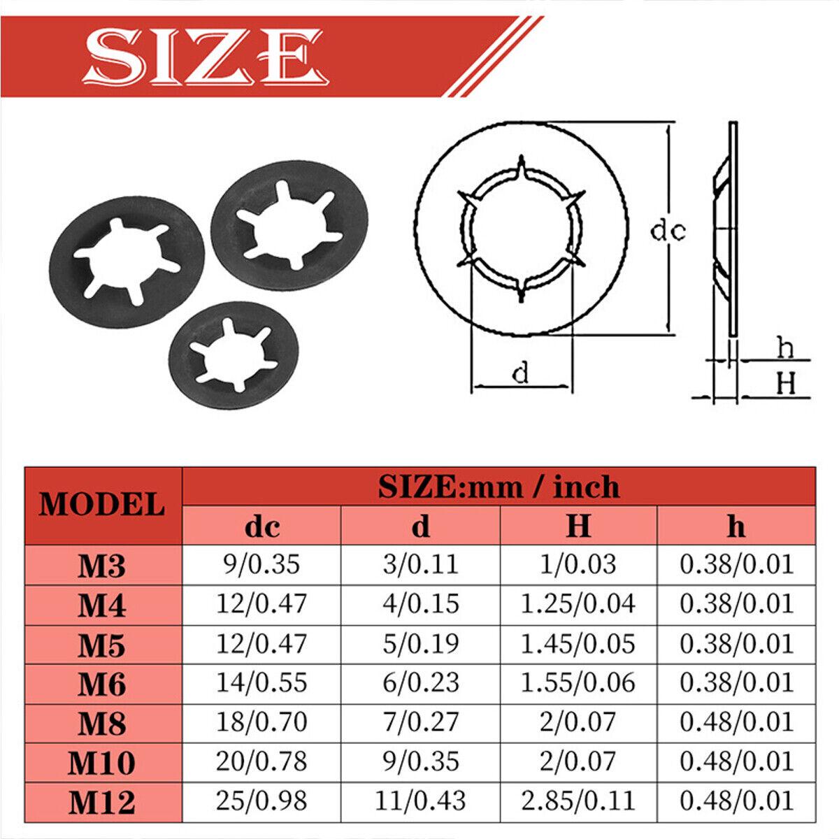 Набор шайб осевых Spec M3/M4/M5/M6/M8/M10/M12 260 шт. (SP-0686260) - фото 3