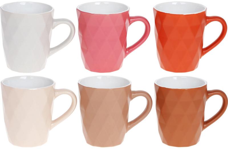 Набір керамічних кухлів Амстердам 340 мл 6 шт. Набір керамічних кухлів Амстердам 340 мл 6 шт.