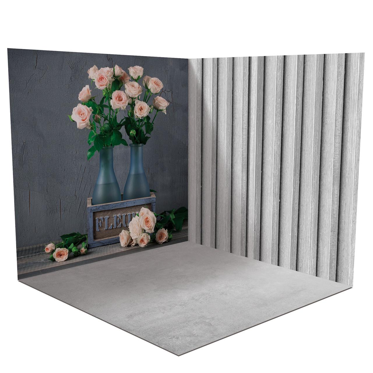 Фотофон виниловый угловой 100x100 см Frontlit 450 г/м2 №58047