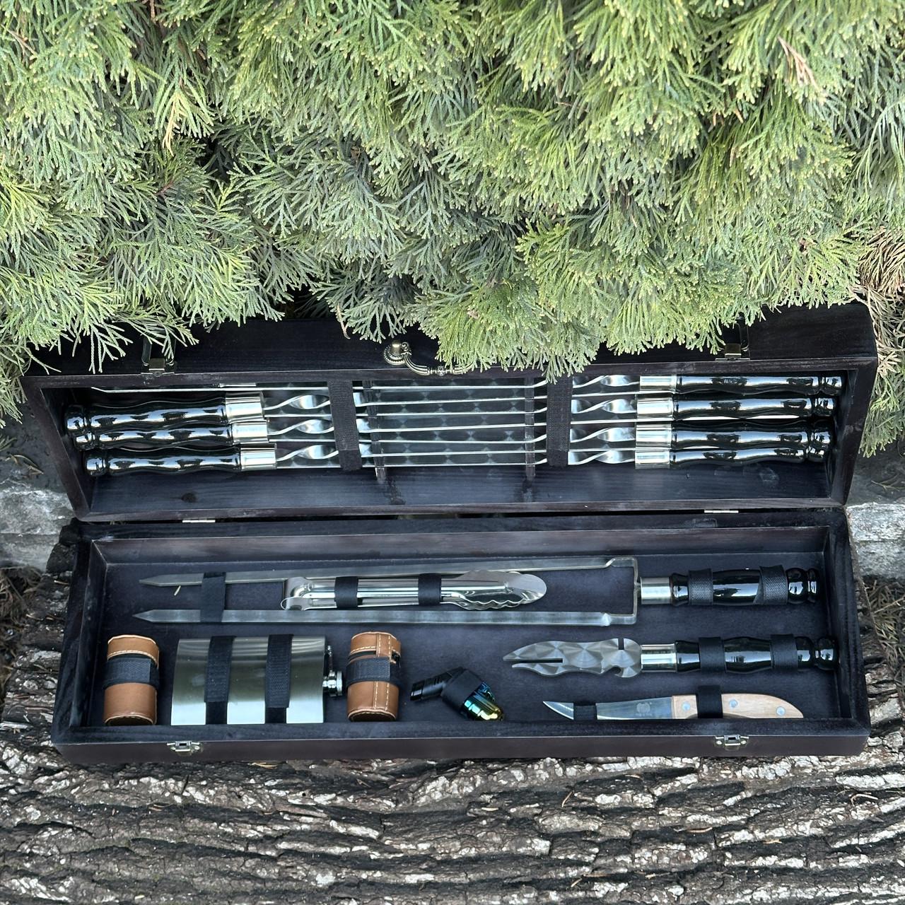 Набор подарочный для барбекю Mzavod Охотник Черный (27728821) - фото 4 Набор подарочный для барбекю Mzavod Охотник Черный (27728821) - фото 4