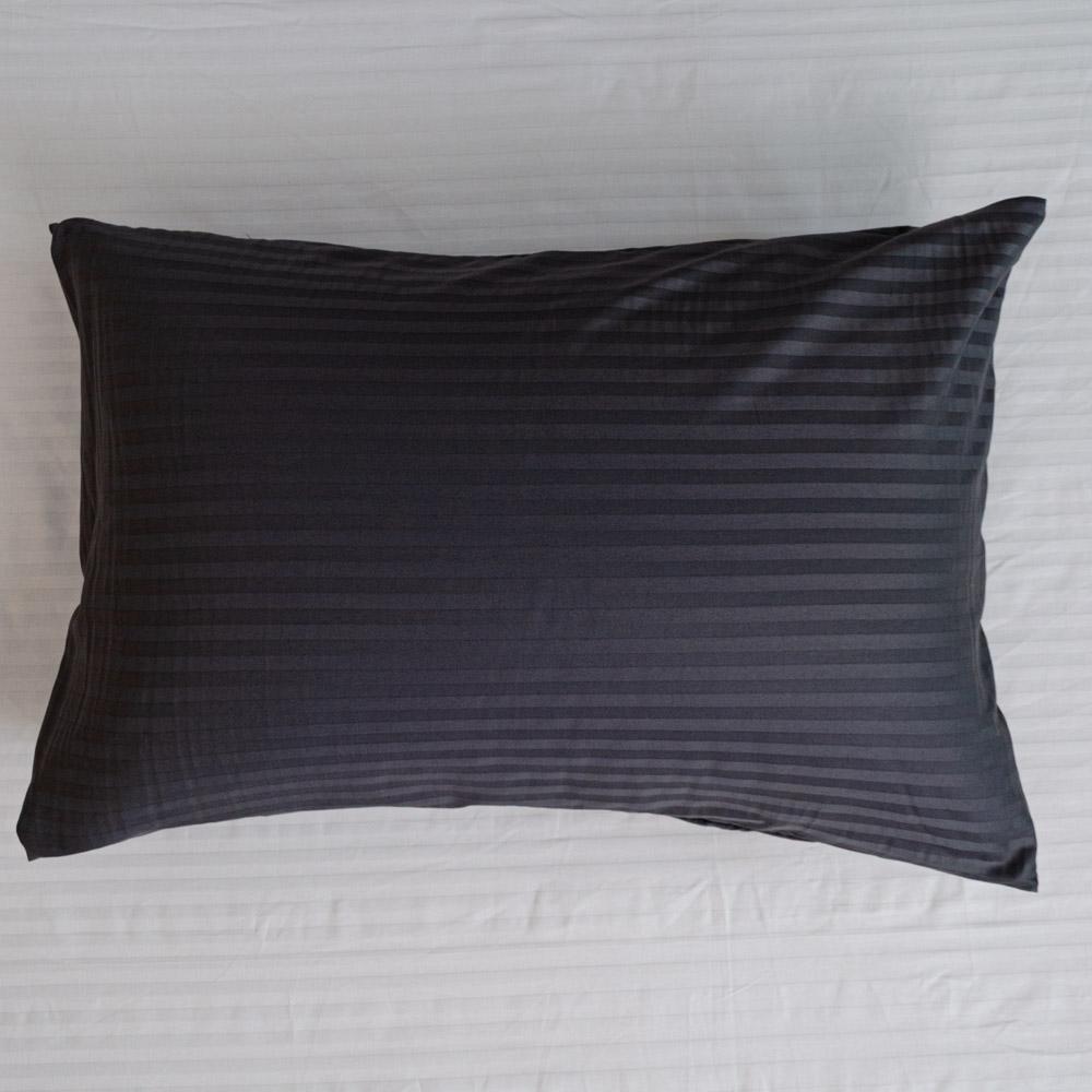 Наволочка на подушку YouStar страйп сатин 125 г/м2 70х70 см 1 шт. Темно-серый (nav-sst-70x70-dgrey) - фото 2