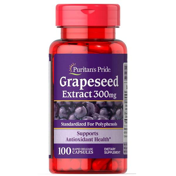 Экстракт виноградных косточек Puritan's Pride Grape Seed Extract 300 mg 100 капс. (000020031)