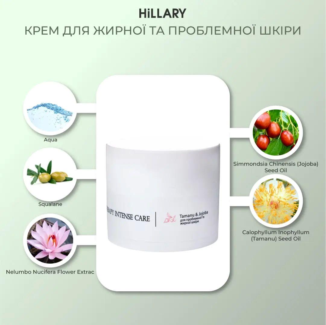 Крем Hillary Corneotherapy Intense Сare Tamanu&Jojoba для жирної та проблемної шкіри (HI-08-476) - фото 2