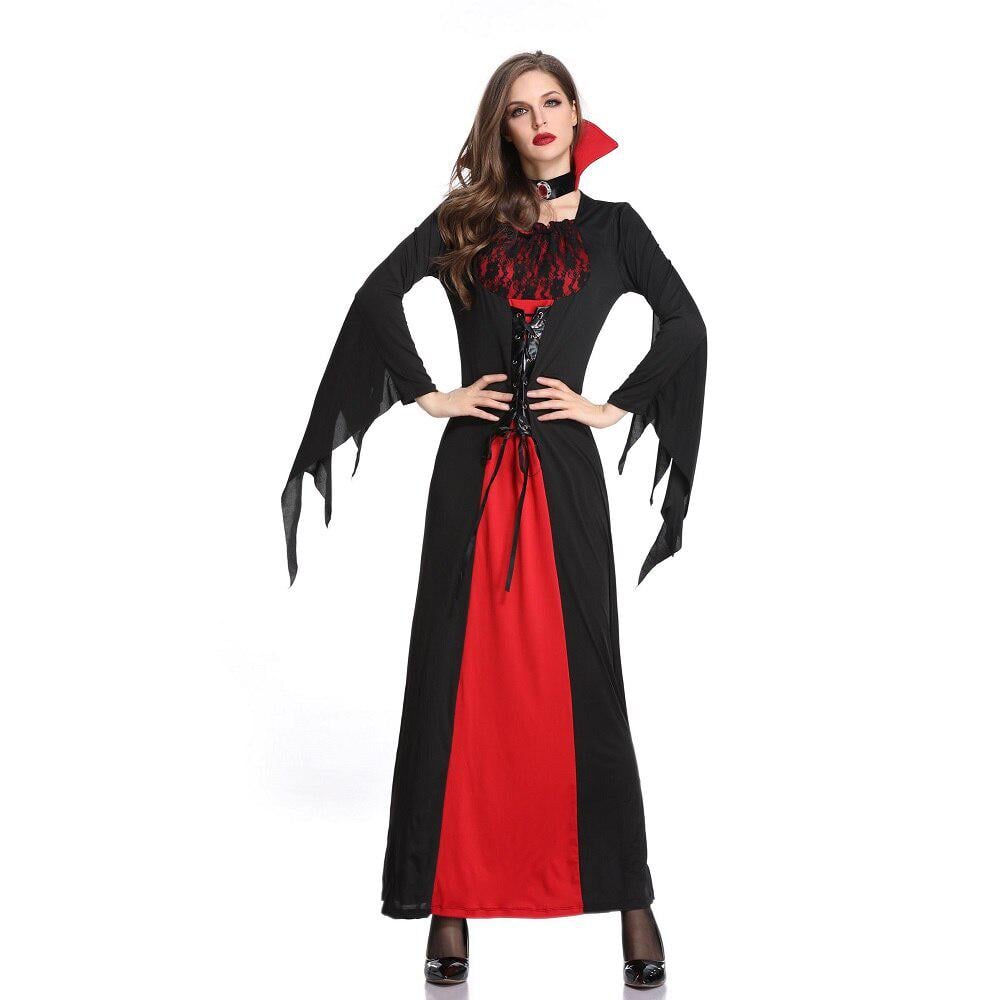Платье Вампира на Хэллоуин Черный/Красный (Disfraz L/90/86/146) - фото 2 Платье Вампира на Хэллоуин Черный/Красный (Disfraz L/90/86/146) - фото 2