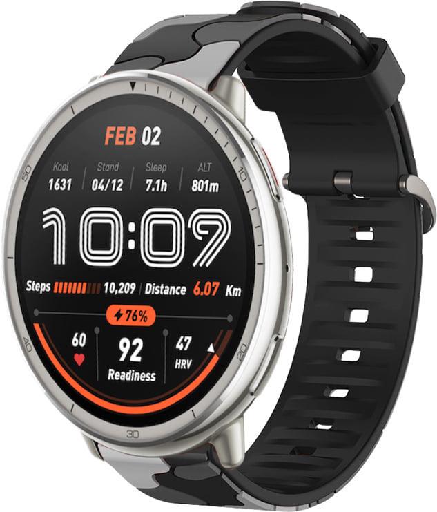 Ремешок Tactic Camouflage для Amazfit Active 2 Round Black/Grey (42137-53) Ремешок Tactic Camouflage для Amazfit Active 2 Round Black/Grey (42137-53)