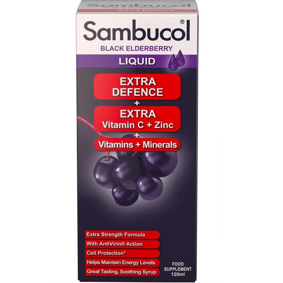 Бузина Sambucol Black Elderberry Extra Defence 120 мл 12 порцій (000019668)