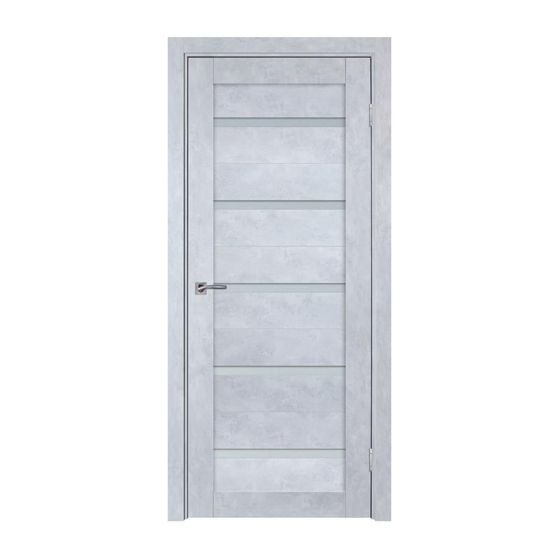 Дверное полотно TD ТД-1 МДФ 2000х600 мм Серый/Белое стекло (5360028)