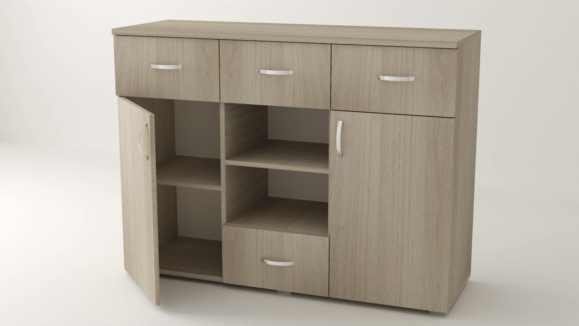 Комод Алекса ВК-46 113х45х93 см Дуб шамони светлый