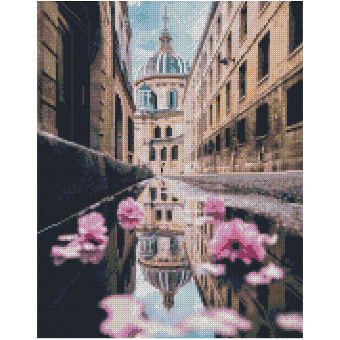 Алмазная мозаика Strateg Пейзаж в воде 40х50 см (Str-FA0042)