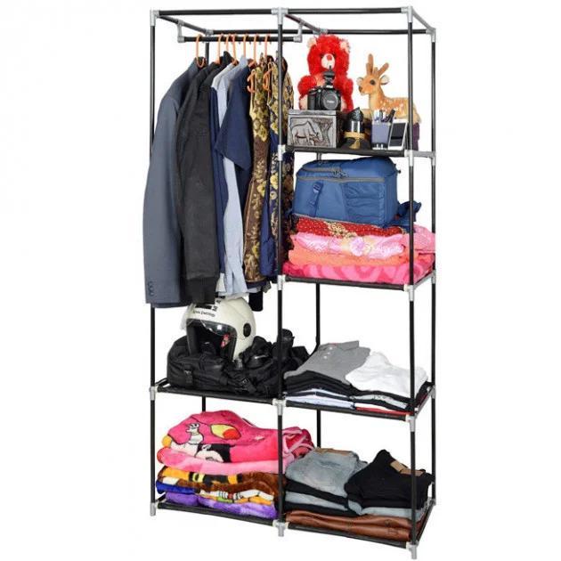 Шафа текстильна розкладна Storage Wardrobe YG105 на 2 секції 105х45х170 см Коричневий - фото 2