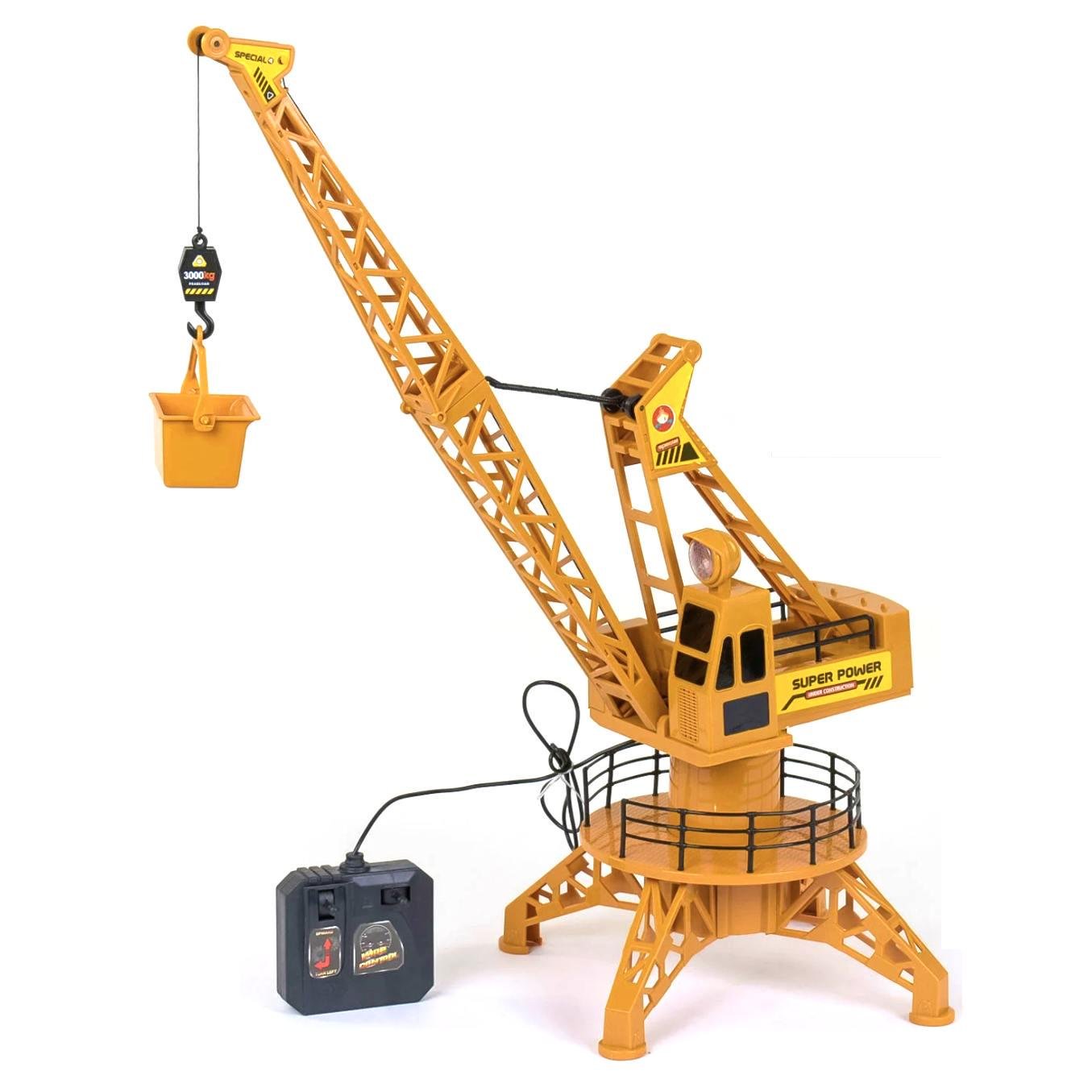 Кран на пульте дистанционного управления Jia Yue Toys с подсветкой Желтый (029413)