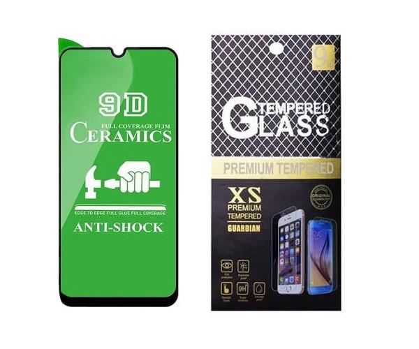 Противоударная защитная пленка Ceramics для Samsung A507 Galaxy A50s Full Glue с черной рамкой