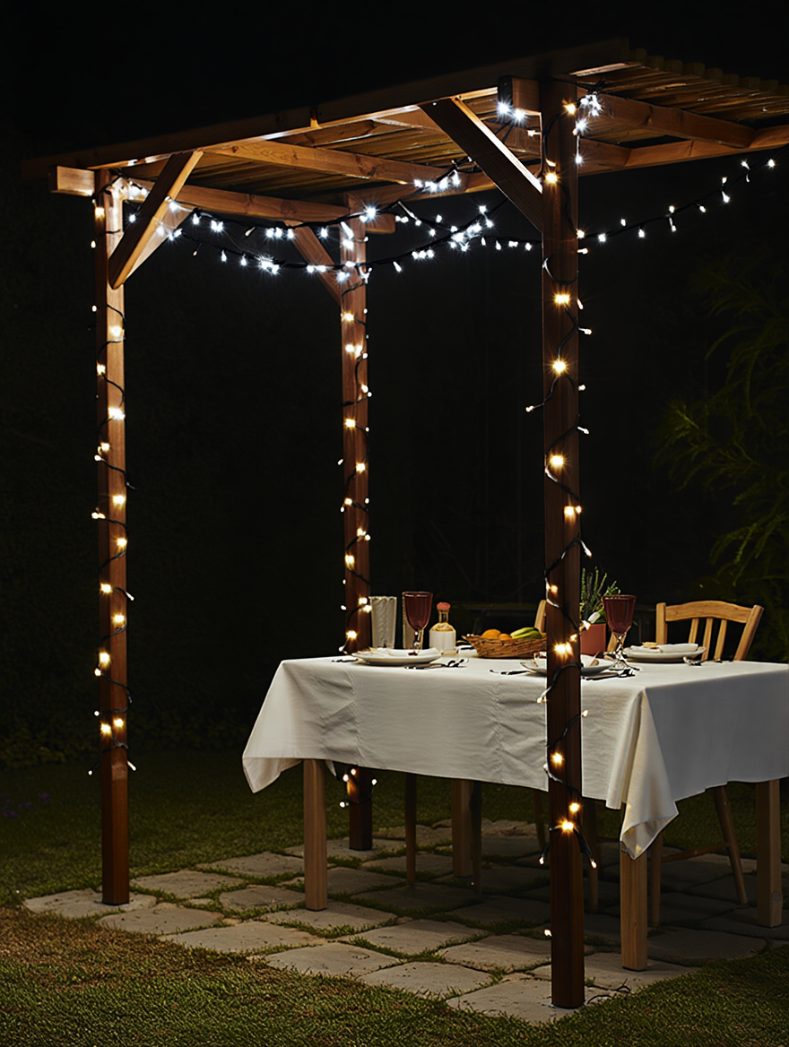 Гірлянда вулична SB300L30MBW 30 м 300 LED з сонячною батареєю Чорний/Білий (29912677) - фото 3