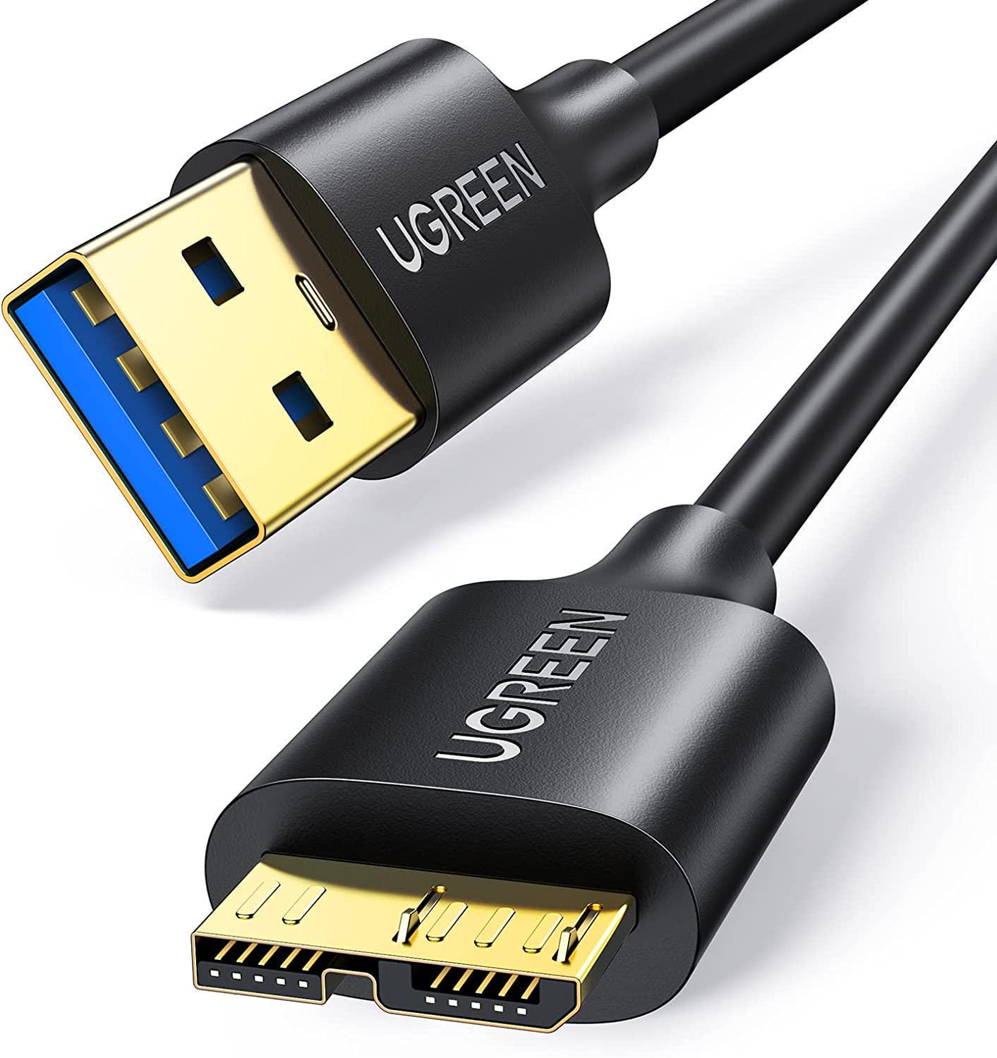 Кабель для жестких дисков UGREEN USB 3.0-Micro USB Type-B 5 Гбит/с USB 3.0 A на Micro-B 1 м Черный (10841) - фото 1 Кабель для жестких дисков UGREEN USB 3.0-Micro USB Type-B 5 Гбит/с USB 3.0 A на Micro-B 1 м Черный (10841) - фото 1