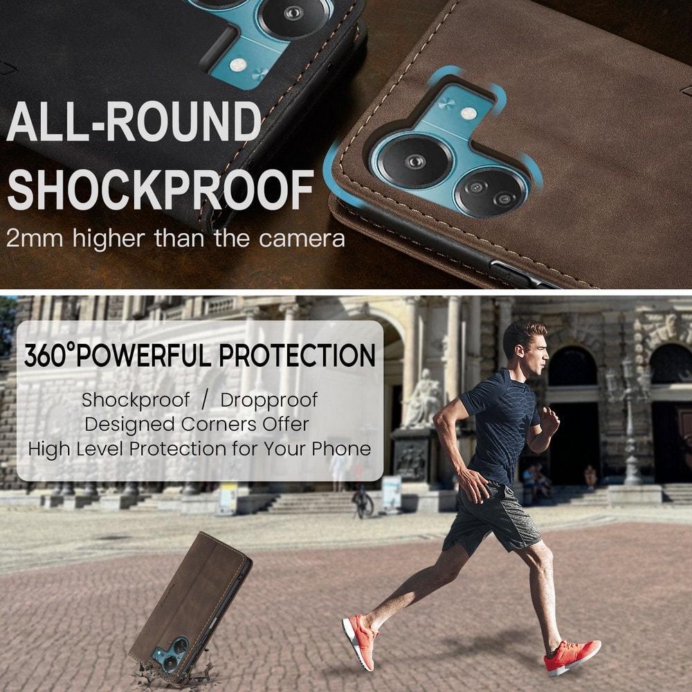 Чехол книжка с магнитом Xiaomi Poco C65 CaseMe Dark Brown (35389-05) - фото 6 Чехол книжка с магнитом Xiaomi Poco C65 CaseMe Dark Brown (35389-05) - фото 6