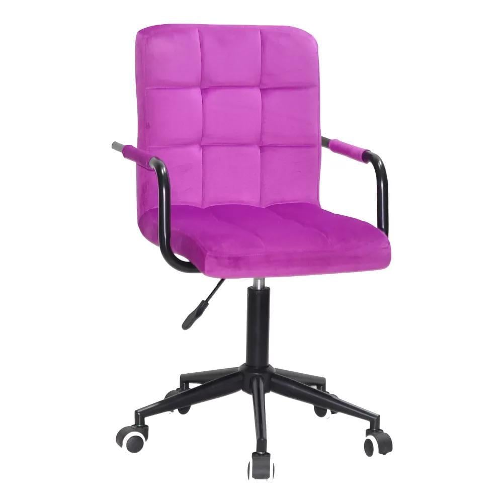 Стул TOWER ARM OFFICE CROSS BLACK бархат Сиреневый (900526)
