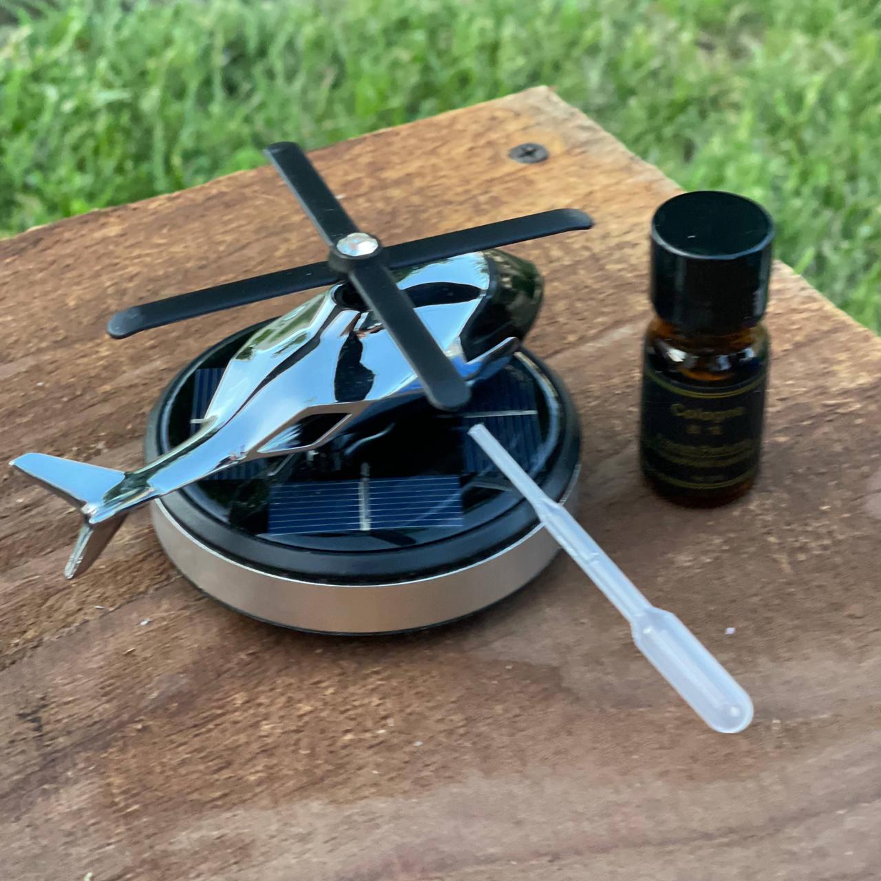 Ароматизатор в машину на сонячних елементах у формі вертольота Сірий - фото 2 Ароматизатор в машину на сонячних елементах у формі вертольота Сірий - фото 2