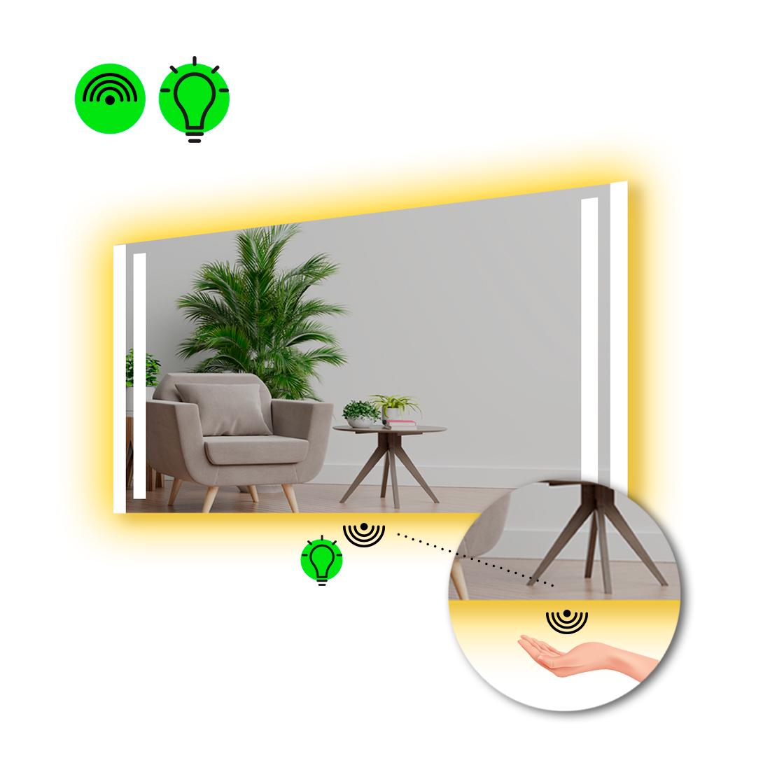 Зеркало с LED подсветкой Mirtaс ИК включателем 70x60 см (8777096)