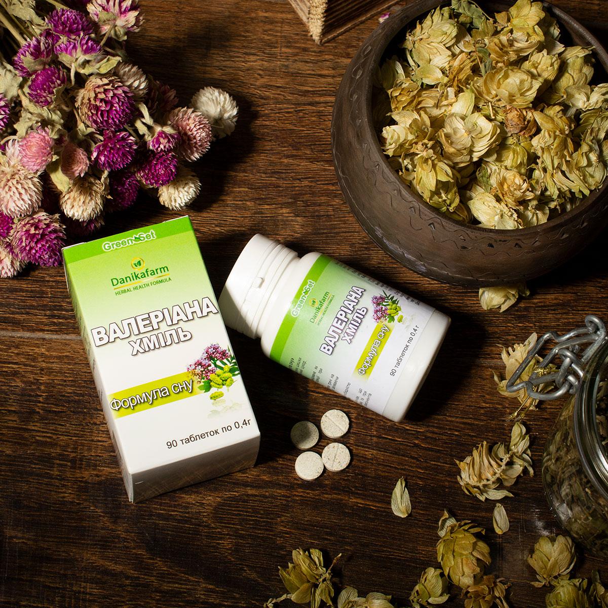Натуральная добавка ДаникаФарм Валериана/Хмель формула сна 90 таблеток