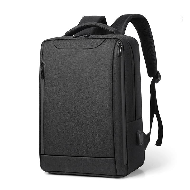Рюкзак міський Oumantu 2106-1 з кишенею для ноутбука 15,6" USB-порт Чорний (IBN045B)