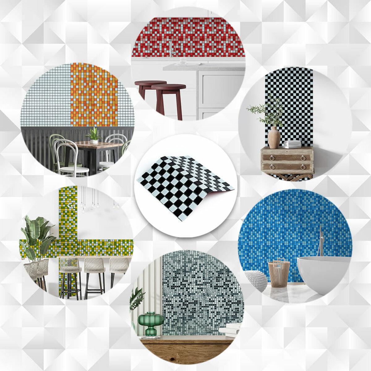 Мозаїка з декоративного скла 298х298х4,5 мм Шахматка (SW-00002366) - фото 6 Мозаїка з декоративного скла 298х298х4,5 мм Шахматка (SW-00002366) - фото 6