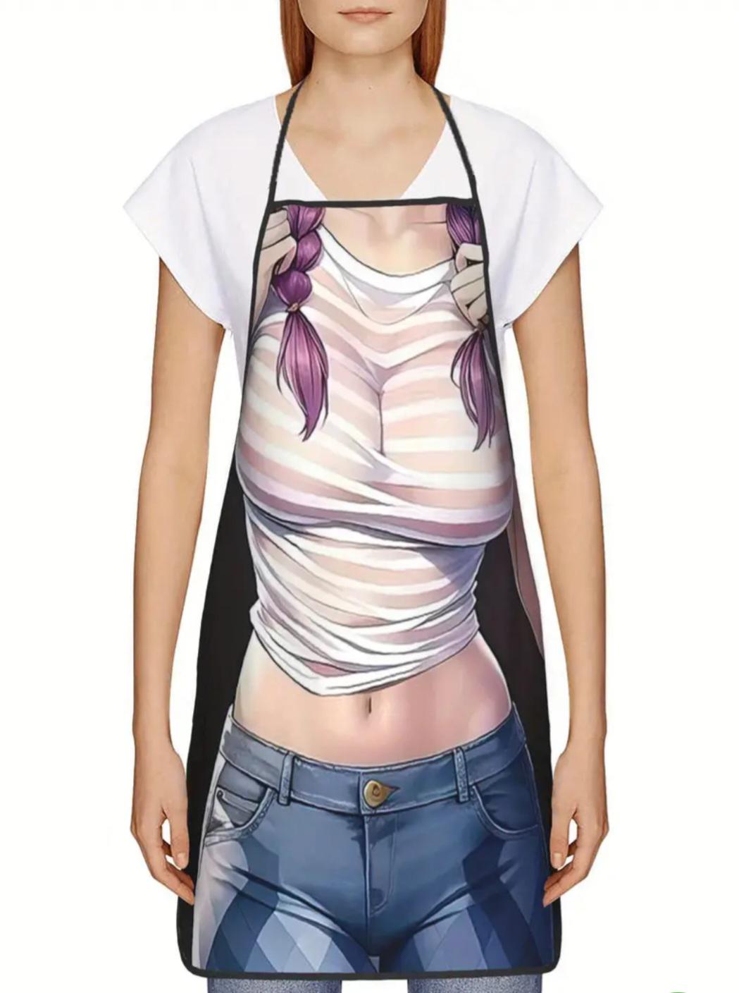 Фартук с приколом для женщин девочка с косичками 80x60 см Разноцветный (50162) - фото 3 Фартук с приколом для женщин девочка с косичками 80x60 см Разноцветный (50162) - фото 3
