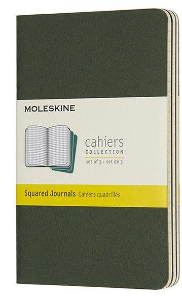 Набір блокнотів Moleskine Cahier маленьких 3 шт. Зелений (CH012K15) - фото 1