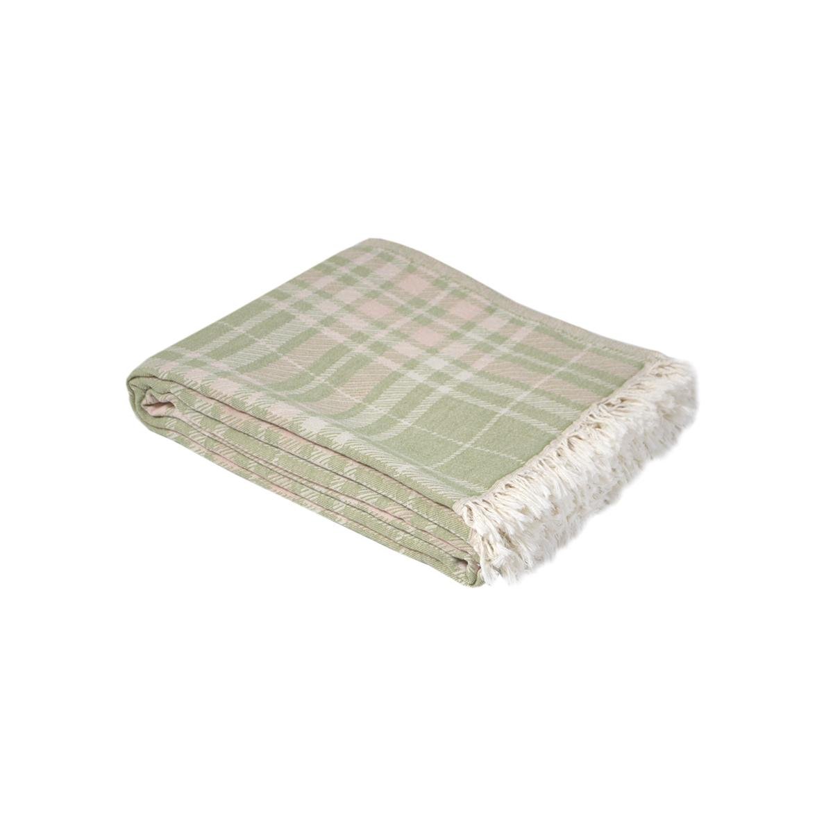 Покривало Lotus Home Checked Caledonia 190х225 см М'ятний (26668294)