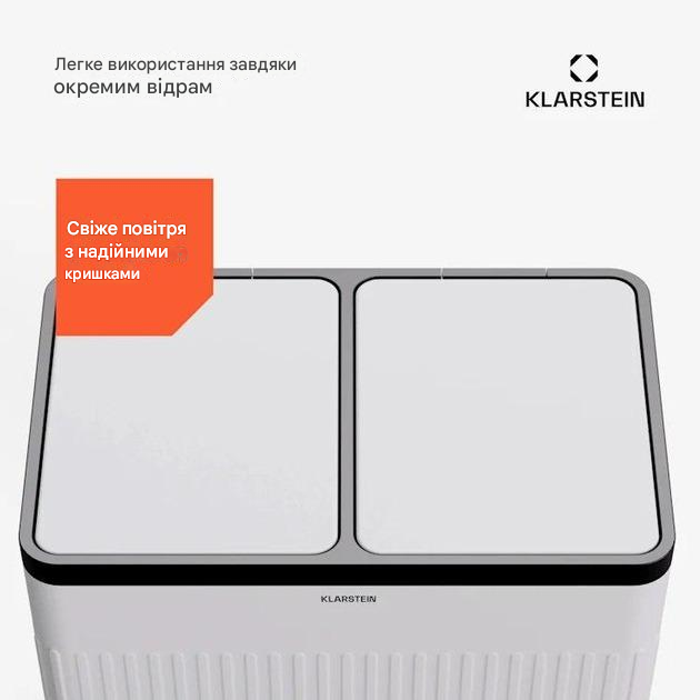 Мусорный бак KLARSTEIN Grama 40 л Белый (10045368) - фото 6 Мусорный бак KLARSTEIN Grama 40 л Белый (10045368) - фото 6