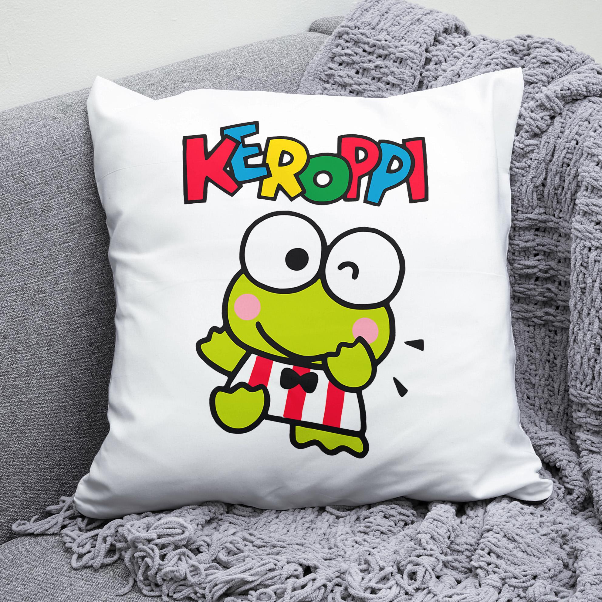 Плюшева подушка квадрат з принтом Keroppi (400)