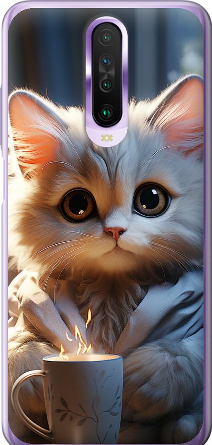 Чехол на Xiaomi Redmi K30 White cat (5646t-1836-42517)