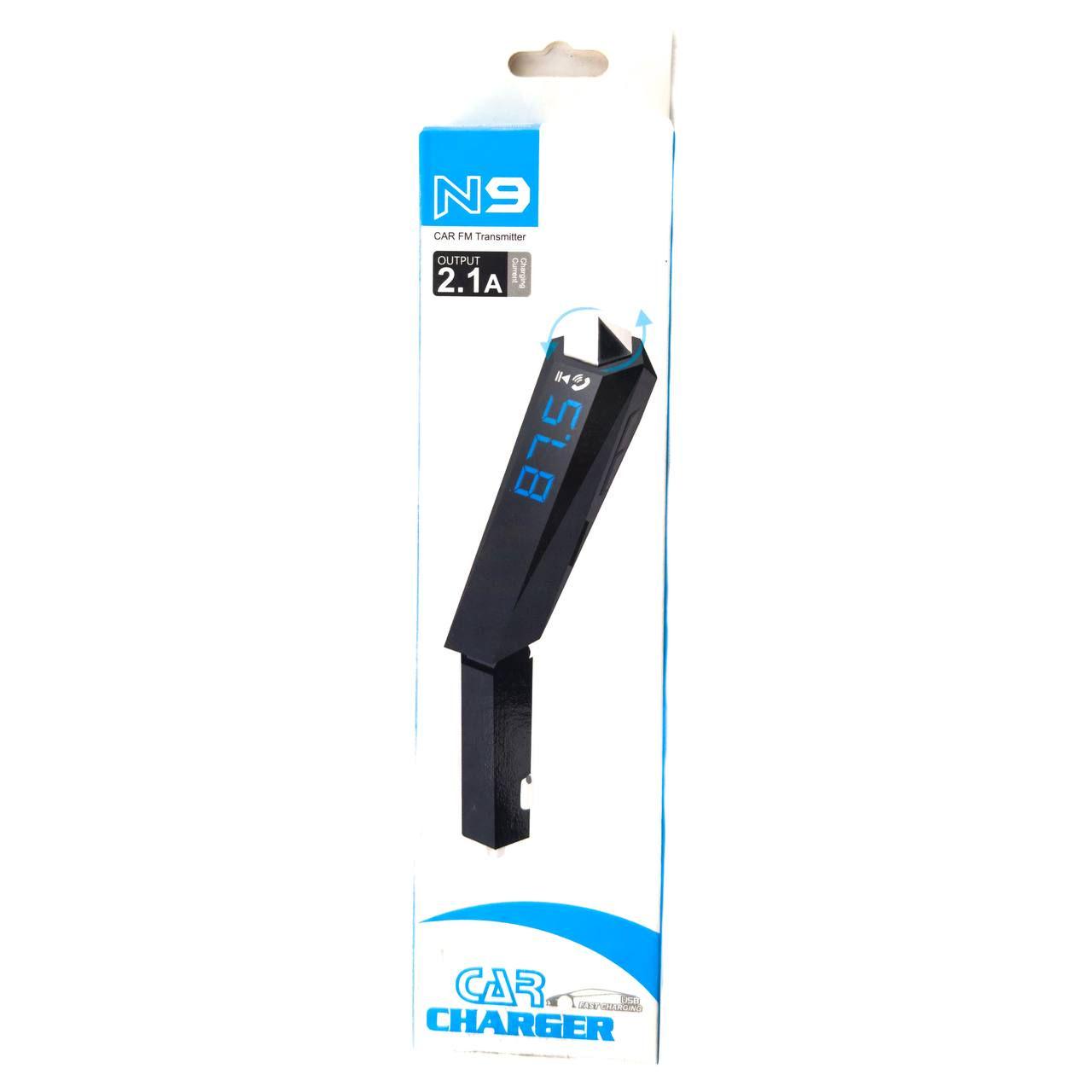 FM-трансмітер Car Charger N9 Bluetooth/USB/MicroSD 2,1А Чорний (5389) - фото 4