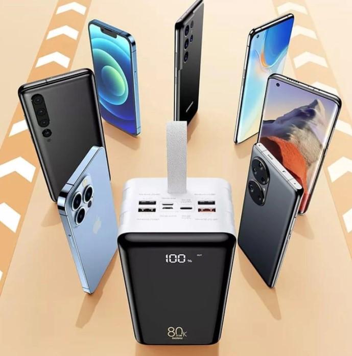 Повербанк Remax RPP-291 80000 mAh PD 20W/QC 22,5W White - фото 4 Повербанк Remax RPP-291 80000 mAh PD 20W/QC 22,5W White - фото 4