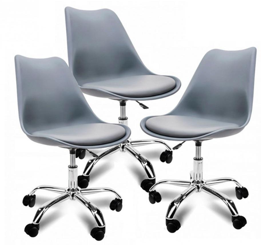 Кресло Bonro B-487 на колесах 3 шт. Серый (47000089)