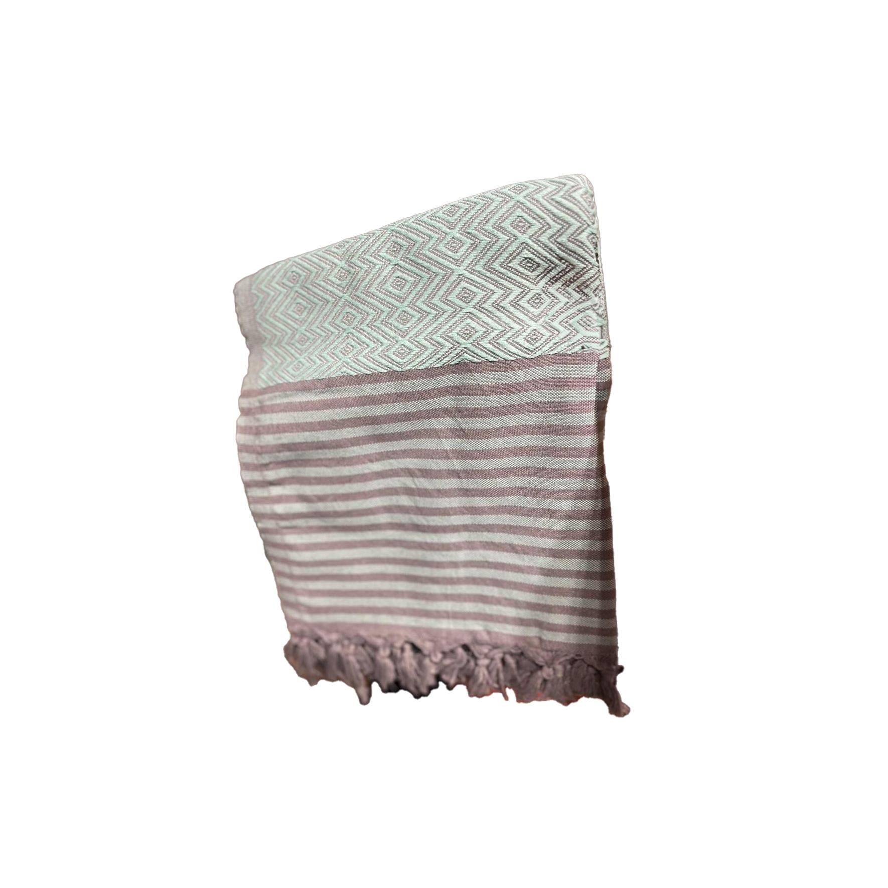 Покрывало хлопковое на кровать бахрома (П4К-turkish-pled-002)