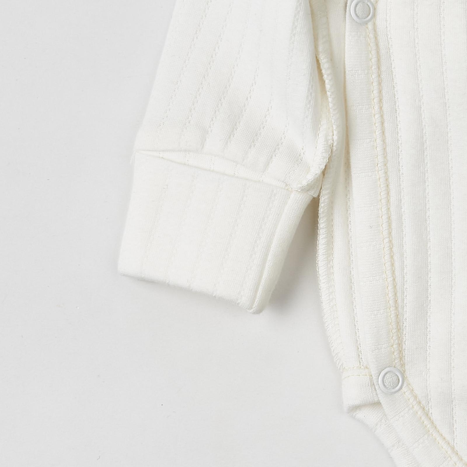 Боди с длинным рукавом на запах Ажур 50 см Белый - фото 3 Боди с длинным рукавом на запах Ажур 50 см Белый - фото 3