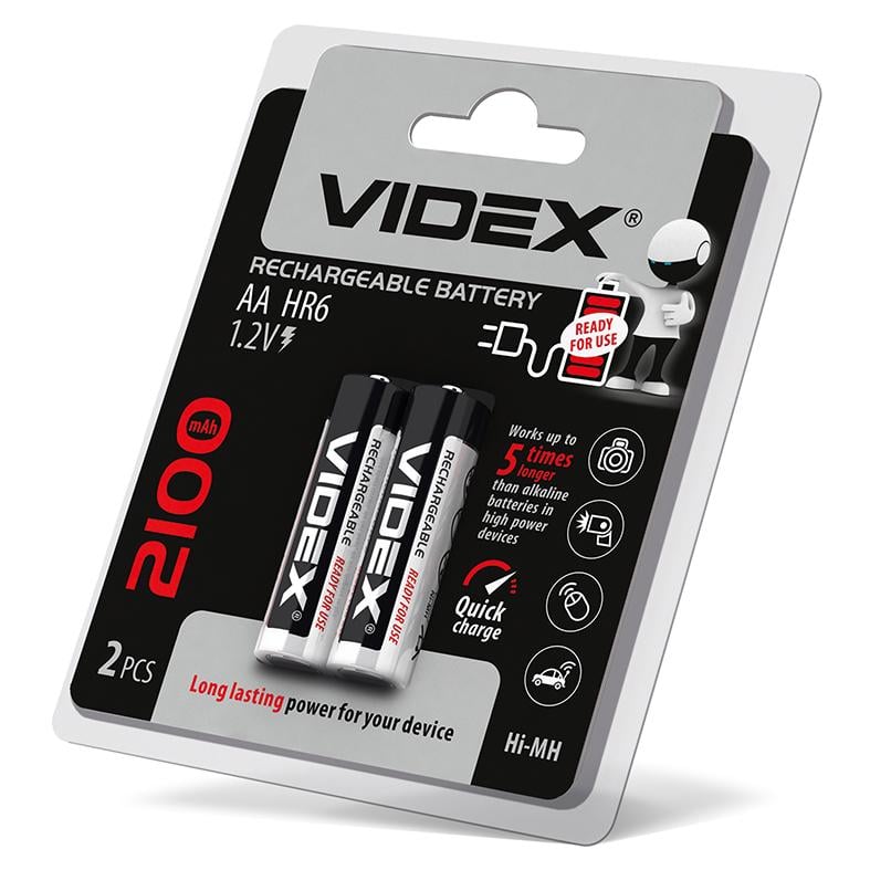 Акумулятор Videx HR6/AA 2100 mAh 2 шт. (2023340000026-E3)