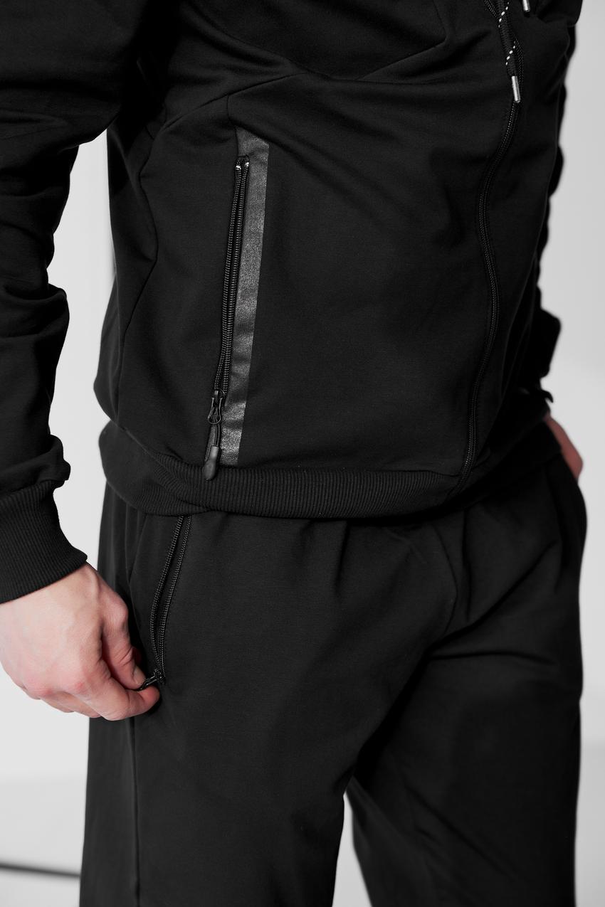 Костюм мужской спортивный М107.2 худи на замке/джогеры XL Черный (799-1-63) - фото 3