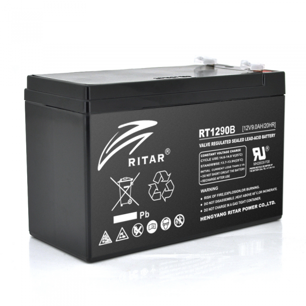 Батарея аккумуляторная AGM Ritar RT1290B 12 V 9 Ah