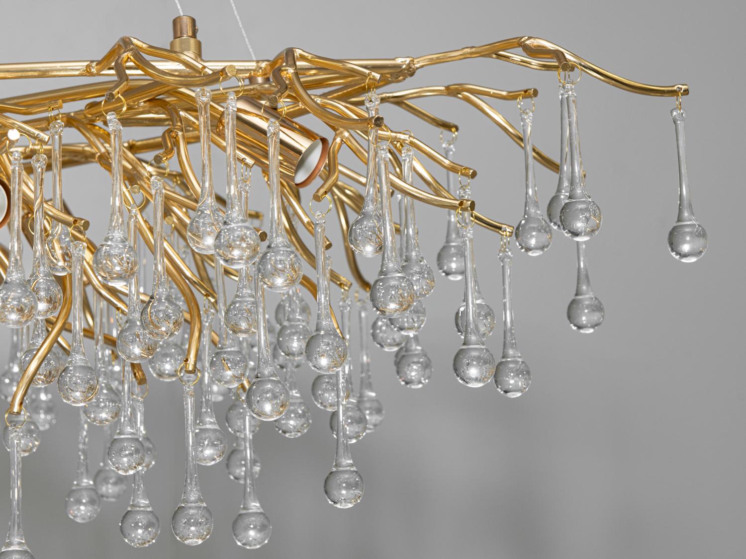 Люстра кришталева підвісна 41 Вт Золотий (607-L900GD) - фото 4 Люстра кришталева підвісна 41 Вт Золотий (607-L900GD) - фото 4