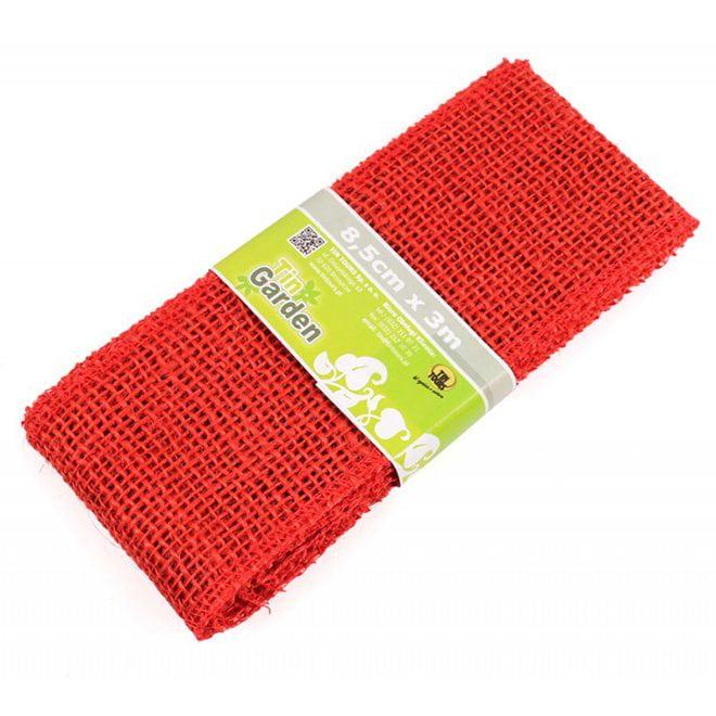 Лента из мешковины Flora 8,5 см х 3 м Красный (5375)