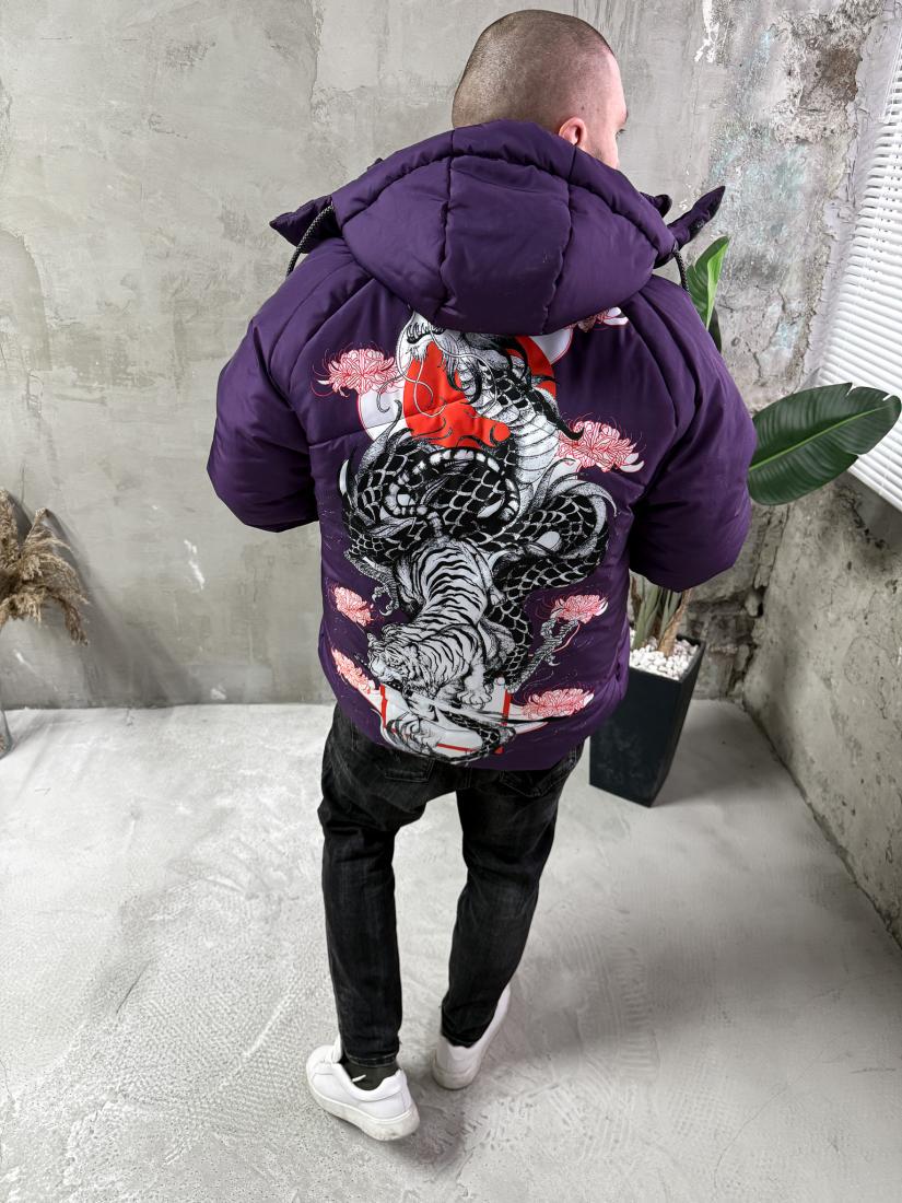 Куртка зимова зі знімним капюшоном 7-530 M Темно-фіолетовий (37606) - фото 4 Куртка зимова зі знімним капюшоном 7-530 M Темно-фіолетовий (37606) - фото 4