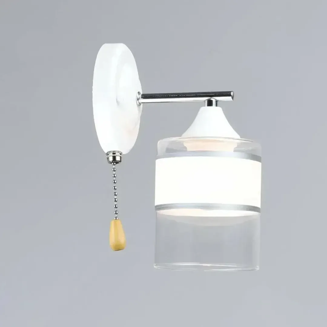 Бра настінне Valeso зі скляним плафоном Е27 IP20 B A4435/1W Білий/Хром (28685657)