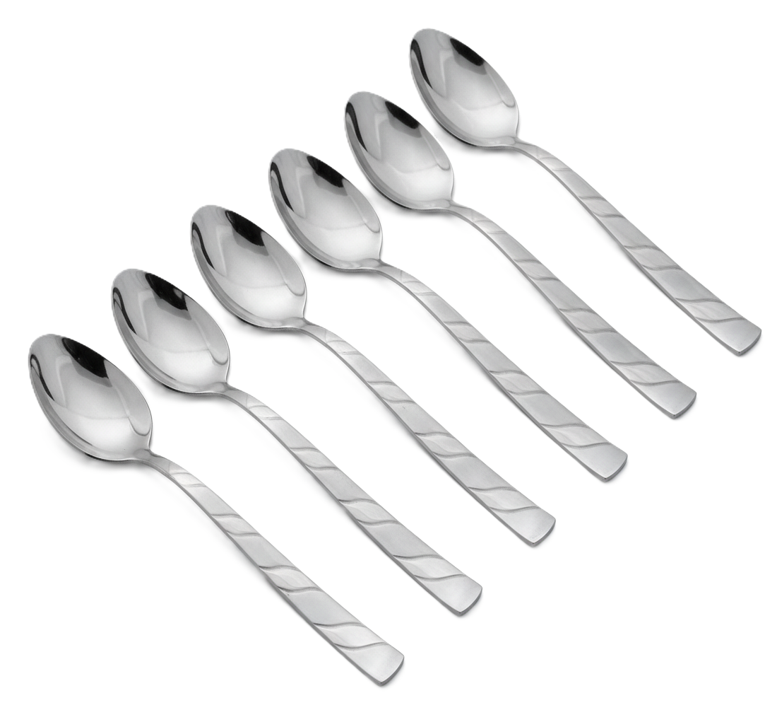 Ложки чайні Stenson Swell з нержавіючої сталі 6 шт. (30383)