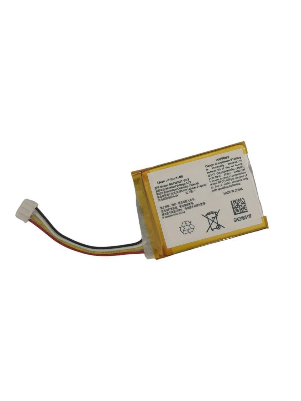 Аккумулятор для JBL GO3 GSP383562 750 mAh 3,7V - фото 1 Аккумулятор для JBL GO3 GSP383562 750 mAh 3,7V - фото 1