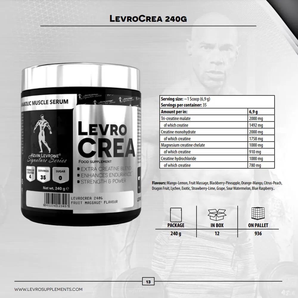 Креатин Kevin Levrone Levro Crea Dragon fruit 240 г - фото 2