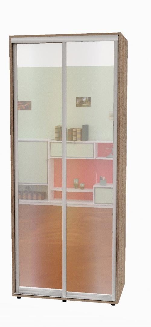 Шафа-купе дводверна Алекса Дзеркало 130х45х220 см Дуб сонома трюфель